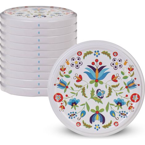 Fi82 Bouchons de bocaux, bouchons de bocaux, couvercles, miel, 10 pièces, 6 clips (1/5)