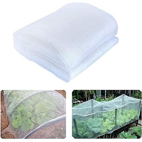 QAZQA Filet Anti Insecte, 2.5 x 10 M Filet de Protection Anti-Insectes, Filet Anti Insecte Potager, Maille Fine Anti-Insecte en Maille, Filets pour Jardin, Filet Anti-Insectes pour légumes (1/5)