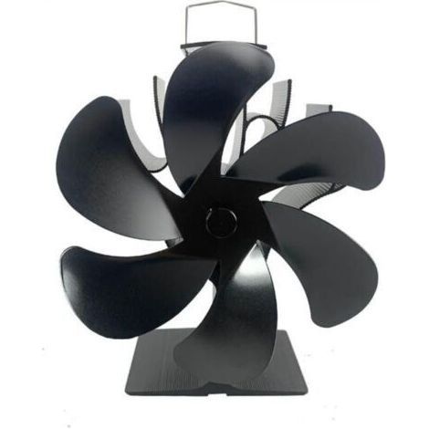 Ventilateur de poêle , 6 pales, ventilateur de cheminée, ventilateur de poêle à bois au design intelligent contribuant à un réchauffement plus rapide dans les espaces de vie (1/5)