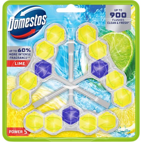 903143 Domestos P5 Cubetti di lime 3x50g