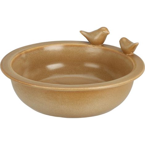 Vaschetta per uccelli in ceramica, beige, 24 cm (1/3)