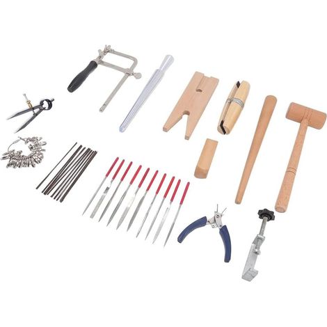 Ensemble D'Outils de Fabrication de avec Cadre de Scie, Coupeurs, Kit de Bijoutier pour la Fabrication de Bagues, de Travaux de et plus Encore (1/5)