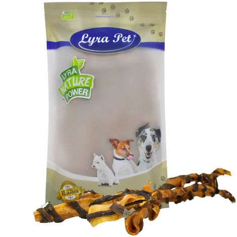 1 pièce Lyra Pet® XXL : bâtonnet en peau de tête de bœuf avec tripe, env. 70 cm (1/5)
