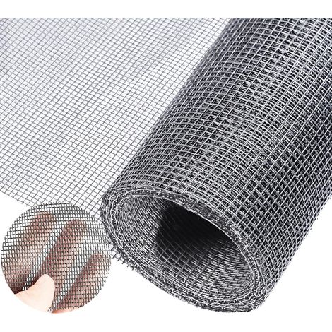 Moustiquaires Fenêtre, 120 x 250 cm Moustiquaire Fenetre Ajustable, Rouleau Moustiquaires Fenetre, Fibres de Verre Moustiquaire pour Fenêtres et Portes Anti-Insectes(Gris) (1/5)