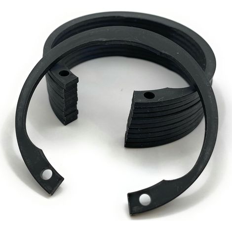 Paquete de 10 anillos de retención internos de 50 mm para orificio de Ø 50 mm Acero liso DIN 472 Anillo de retención Clips en C -