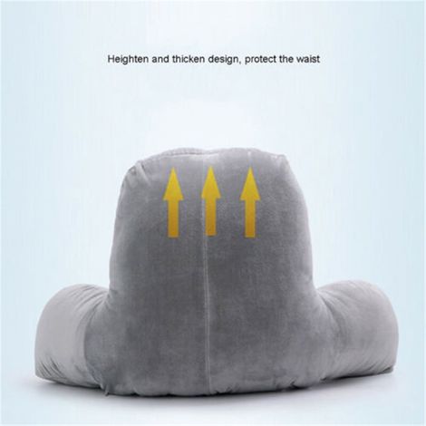 Oreiller De Lecture - Dossier Avec Accoudoirs - Rembourrage En Coton PP - Housse Microplush Amovible - Pour Enfants À Partir De 3 Ans - Gris (1/3)