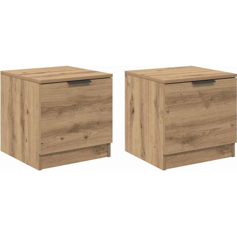 Mueble cama con cajón 2 pcs Roble artesanal 40 x 39 x 40cm vidaXL
