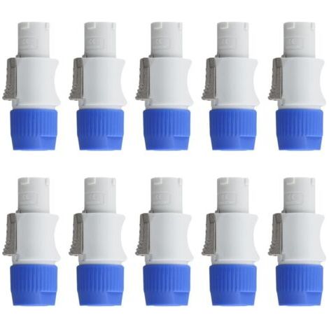 NALOOKAMIC  10 Pièces Connecteur Powercon Mâle 3 Broches Prise D'Entrée de Signal pour Faisceau Scène Lumière Sortie Puissance
