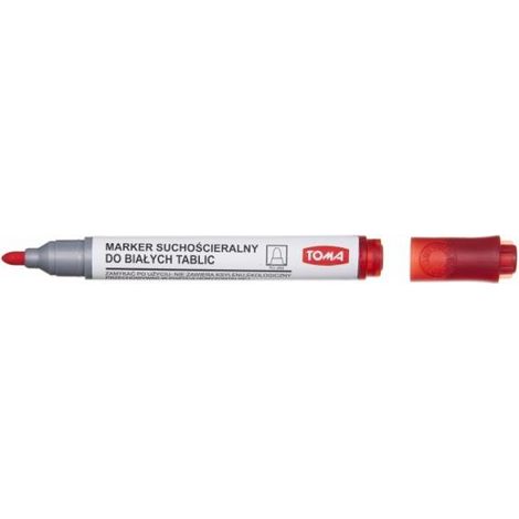 Toma TO-266 Whiteboardmarker, runde Spitze, rot