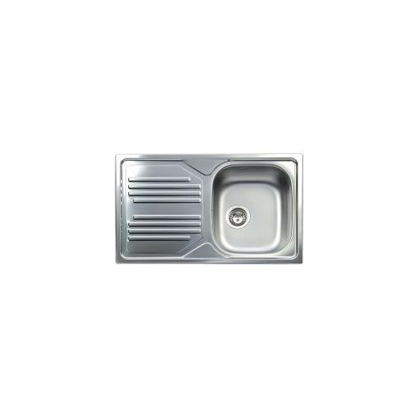 Lavello da incasso in acciaio inox 1 vasca a destra dimensioni 86x50 cm tm861ilpc apell (1/2)