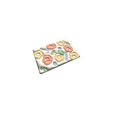Tapis de bain en diatomite antidérapant – Effet 3D fleurs – 40 × 60 cm – Modèle LTH-004 (1/5)