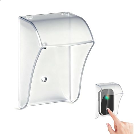 Couvercle sonnette transparent – universel – étanche – pluie/neige/poussière – vis incluses