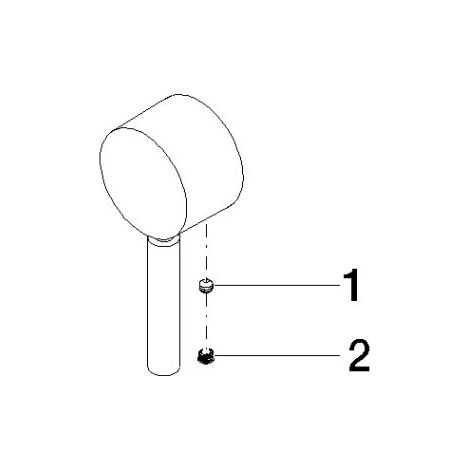 Dornbracht 90206600600-06 Poignée pour douchette murale pièces de rechange