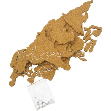 En Li ge Carte Du Monde Autoadh sif 60x40 Cm Panneau De (1/5)