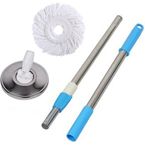 Manche de rechange pour balai à franges rotatif, manche télescopique rotatif à 360° de 124 cm (49 pouces) pour système de nettoyage de seau à franges rotatif (1/5)