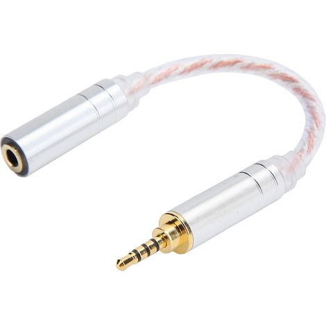 Câble adaptateur audio mâle vers femelle pour casque ZX300A HiFiman, adaptateur symétrique 2,5 mm mâle vers symétrique 3,5 mm femelle (1/5)