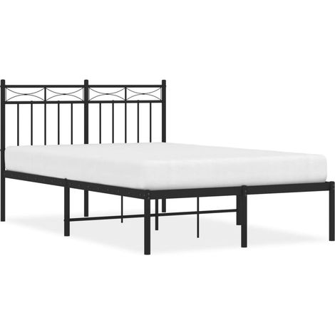 Maison Exclusive - Cadre de lit métal sans matelas avec tête de lit noir 120x190cm