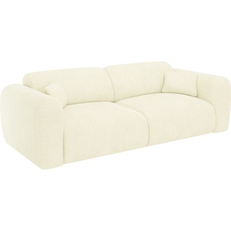 Divano letto 4 posti in Tessuto testurizzato Beige - POGNI della Maison Céphy