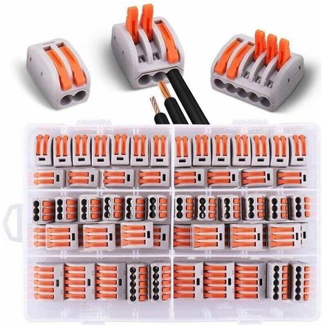 Ulisem60 Stück elektrische Steckverbinder mit Steuerhebel, 30 Stück 2-Wege, 20 Stück 3-Wege, 10 Stück 5-Wege (1/3)