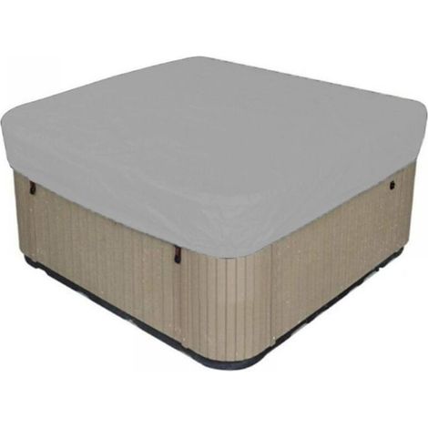 Couverture de spa imperméable et résistante aux UV - 218 x 218 x 30 cm, résistante au vent et à la pluie, facile à ranger.-DOU