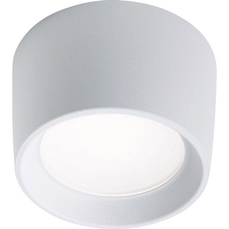 Faretto livia 1xgx53 3w con pulsante cct (3colori) ip55 h.10xd.16cm resina bianca