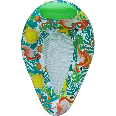 Schwimmende Poolmatratze Aufblasbares Sonnenboot Entspannen im Wasser Abnehmbares Sonnendach 140 x 92 x 20 cm (1/5)