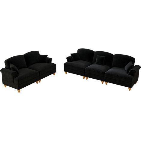 Canapé Cloud modular confort Chenille noir 272.00x83.50x93.00 ZIPSOFA Canapé (1/5)