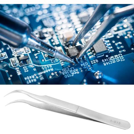 Pince antistatique en acier inoxydable trempé K915 pour la réparation de téléphones portables (1/5)