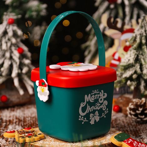 Boîte De Rangement De Noël - Conteneur Sphérique Hermetique En PP - Rouge Et Vert - 5 Pouces - Pour Bonbons Et Cadeaux - Lot De 6 (1/3)