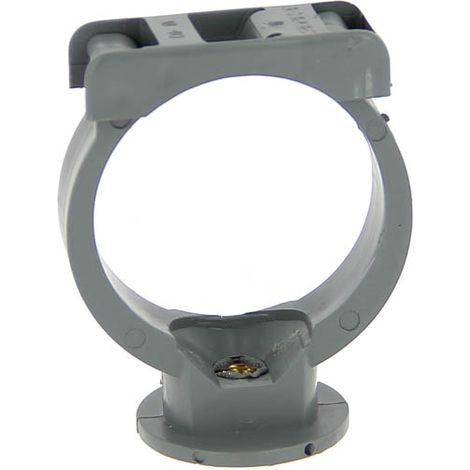 Adequa – Collier de fixation murale PVC Ø40 mm – Fixation solide pour plomberie – Couleur gris RAL 7037 – Facile à installer