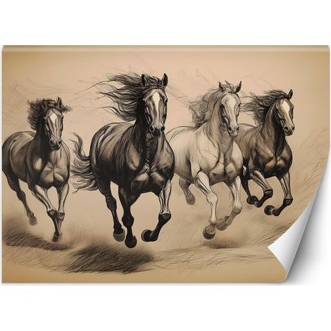 Papier peint Chevaux Animaux Vintage 450x315 (1/5)