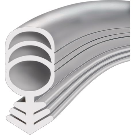 Guarnizione universale di rinnovamento, lunga 5 m, larga 8 mm, da inserire, TPE nero e bianco