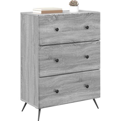 Maison Exclusive - Armoire à tiroirs Sonoma gris 66 x 34,5 x 90 cm