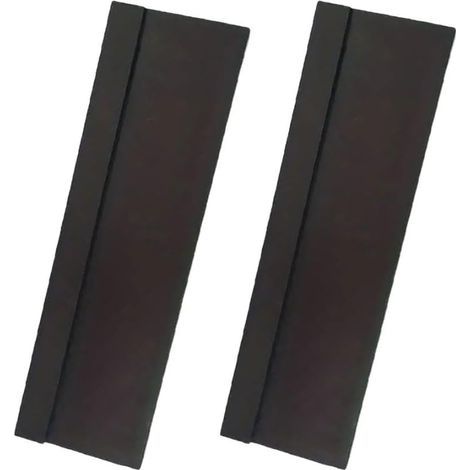 Un jeu de deux cales de frappe en polyéthylène noir, dotées de trois profils de chant différents et adaptées aux sols stratifiés ainsi qu'aux parquets contrecollés. (1/5)