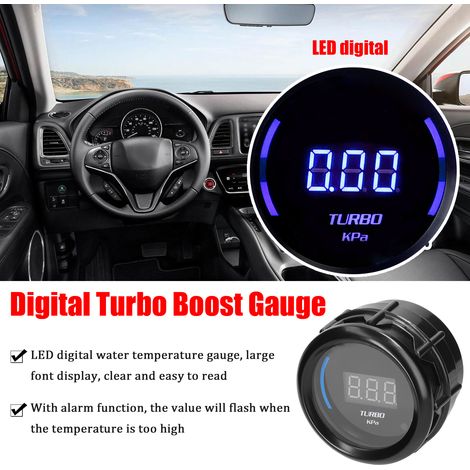 Jauge Turbo Boost 52mm, compteur numérique de voiture, affichage LED 1.0-2.0kPa avec fonction d'alarme de capteur pour camion moto (1/5)