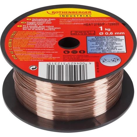 ROTHENBERGER Industrial alambre de soldadura con gas protector 0,6 mm / 1 kg - 31231