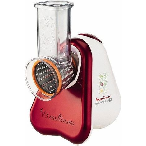 Moulinex DJ 756 G Fresh Express Plus Tritatutto Multifunzione 5 Funzioni 200W Bianco-Rosso