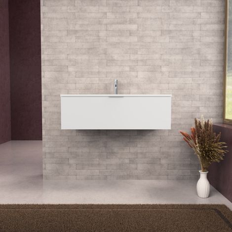 Inda - Mobile bagno L.100 con lavabo opaco / Bianco opaco 1