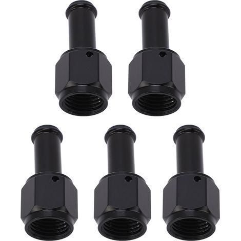 Adaptateur Droit de Tuyau de Carburant Automobile, 5 Pièces en Alliage d'aluminium, Excellente Performance d'étanchéité 6AN Femelle vers Adaptateur 3/8 NPT pour Filtres à Carburant pour Pompes.