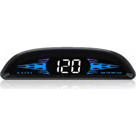 Lntyq 4" Compteur de Vitesse HUD pour Voiture - Affichage Universel du Pare-Brise MPH/KMH - Indicateur de Vitesse numérique - Détecteur de Vitesse GPS - Alarme de survitesse, USB prêt à l'emploi (1/4)