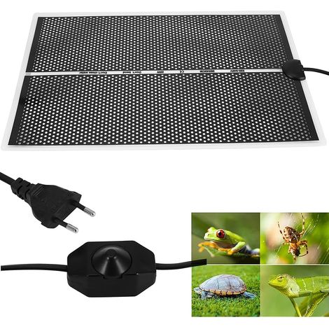 Tapis chauffant pour reptiles, tortues, serpents, lézard, gecko, cancer ermite, amphibiens (nid d'abeille, 20 W, 42 x 28 cm) (1/5)