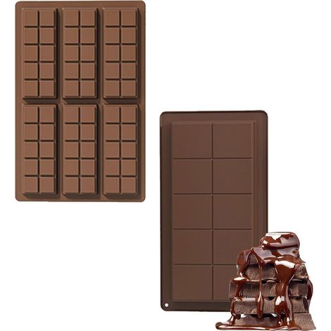 Moule Silicone Tablette de Chocolat,Moule à Chocolat,Moule Tablette Chocolat pour Dubaï,Moule a Tablette Chocolat Extra Profond Antiadhésifs,Moules Pour Faire Du Chocolate à Pâtisserie Protéiné Barre (1/5)