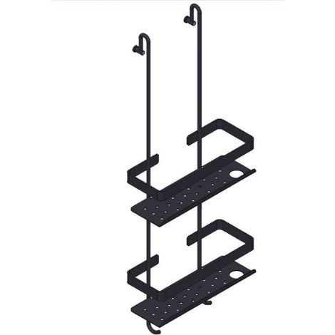 Giese Bodyguard Newport Duschkorb 30710-14 Halter für Rasierer, schwarz matt