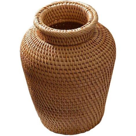Vase fleurs rustique en osier pour fleurs sches panier de rangement en jonc de mer pour dcorations de cuisine et de Label