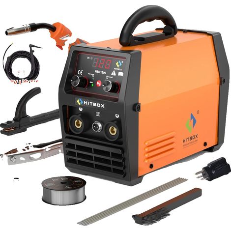 Machine à souder MIG HITBOX, fonctionnalité polyvalente 3-en-1, vitesse d'alimentation en fil réglable (1/2)