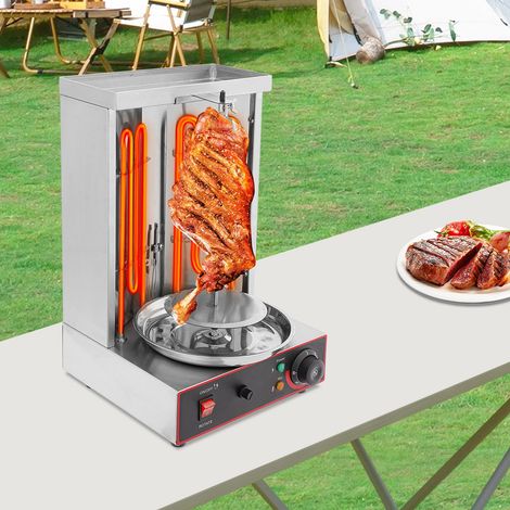 Asador de kebab eléctrico de 2 quemadores 3000W, asador para gyros, parrilla de mesa, asador para döner (1/5)