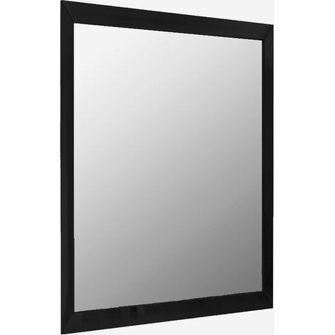 Specchio da parete con cornice in alluminio Suva S - Nero
