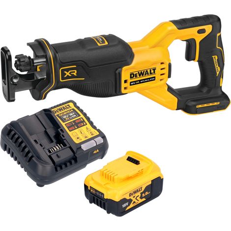 Sierra recíproca a batería DeWalt DCS 382 P1 Sierra sable 18 V sin escobillas + 1 batería 5,0 Ah + cargador