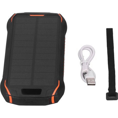 externe solaire multifonctionnelle noire et orange étanche (1/5)