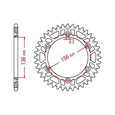 Couronne de transmission Esjot pour moto Cagiva 125 WMX 1989 à (1/3)